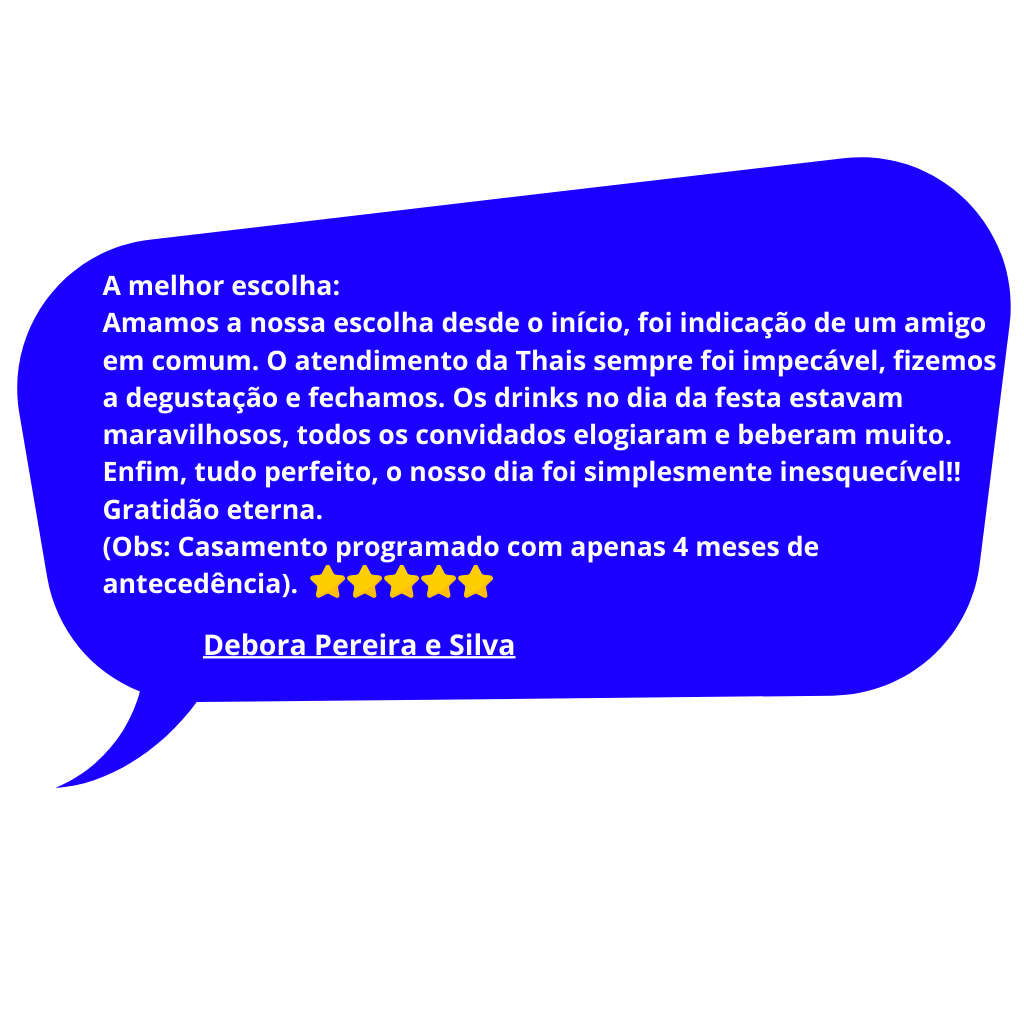 Equipe show produtos de primeira qualidade atendimento espetacular. O evento ficou perfeito com os drinks e absolutamente todos os convidados elogiaram. Mega indico a Drinklandia preco justo e 