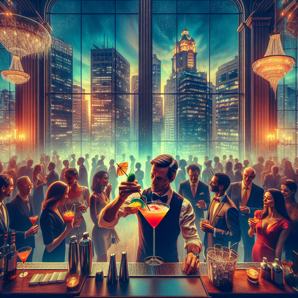 barman para festa com drinks energéticos