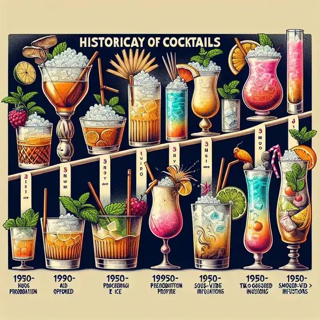 evolução dos coquetéis através dos tempos