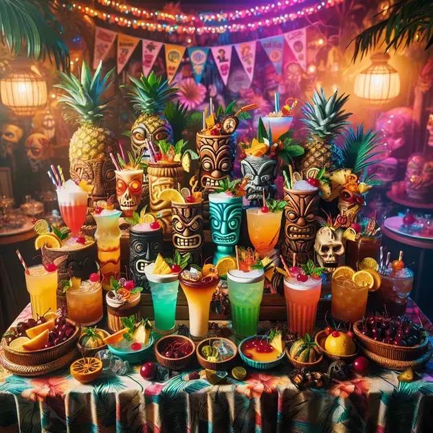 Receitas de coquetéis tiki populares nos eventos