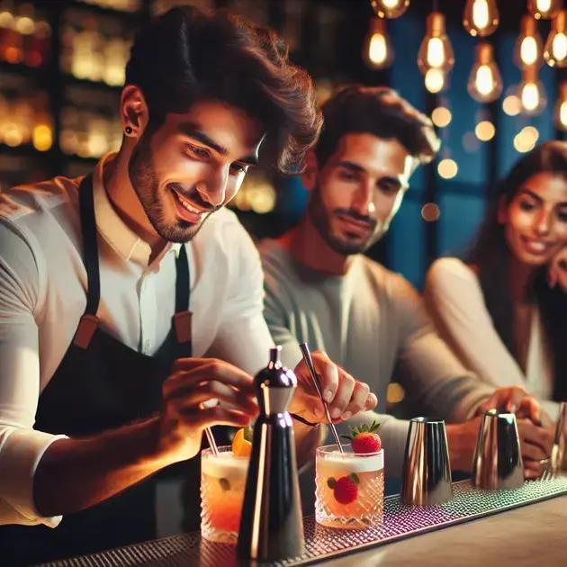 A expertise de um barman profissional