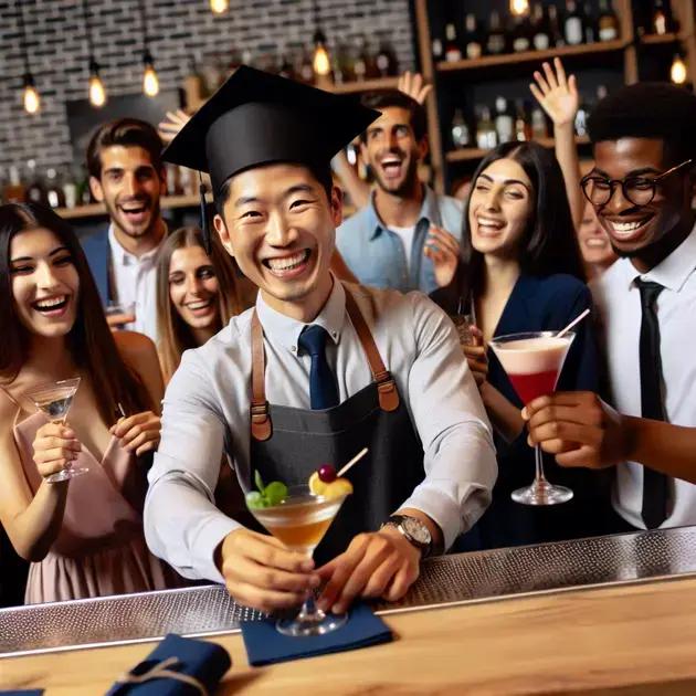 a importância de um bom barman na festa de formatura