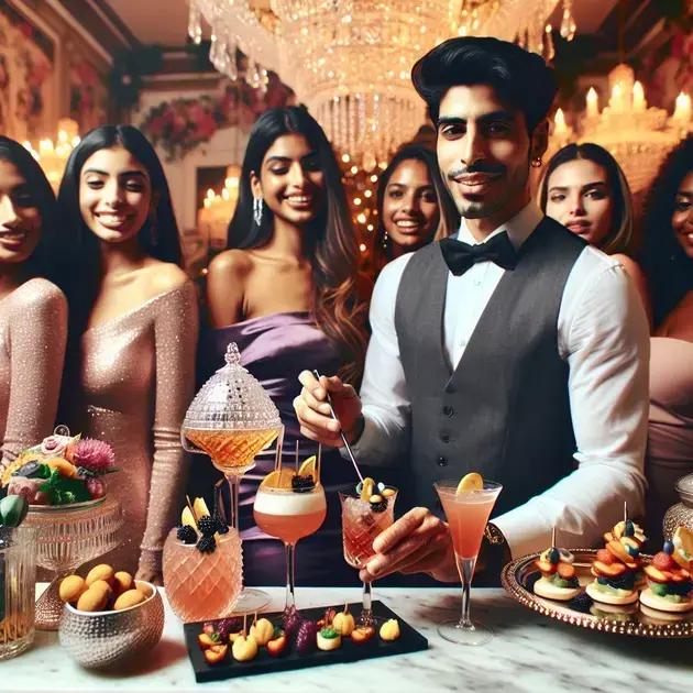 Barman para festa de debutante com drinks coloridos que encantam