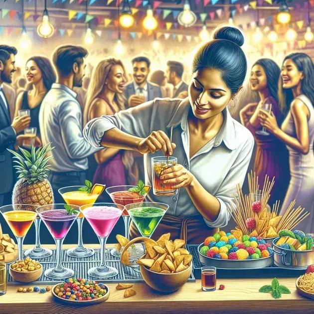 Barman para festa: drinks sem álcool e snacks deliciosos
