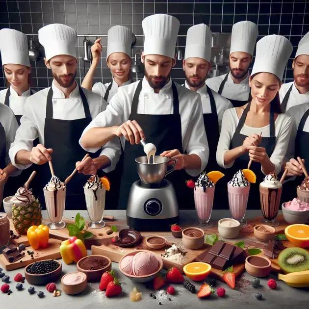 Bastidores da preparação dos milk shakes irresistíveis