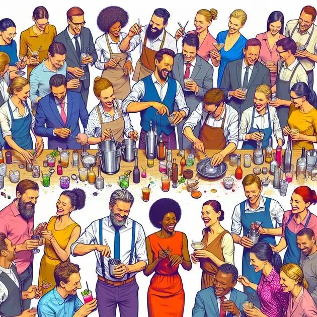 Benefícios do team building com coquetelaria