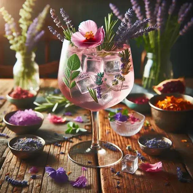 gin tônica com toques florais