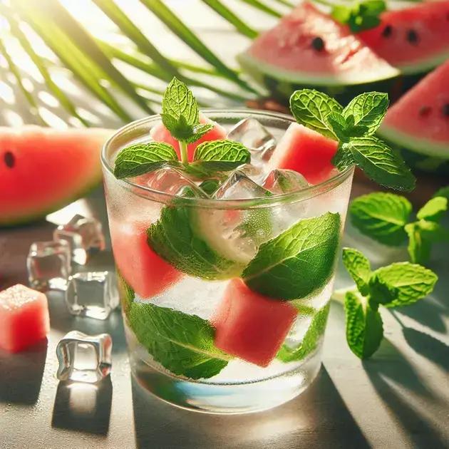 mojito de melancia delicado