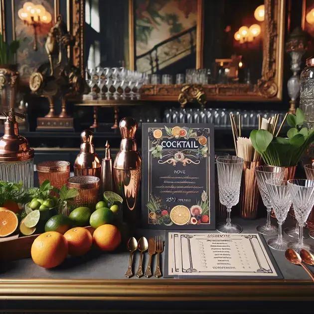 personalização de carta de drinks para festas temáticas