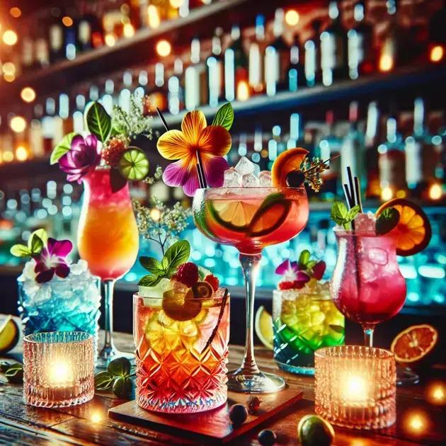 tendências de drinks coloridos para eventos paulistanos