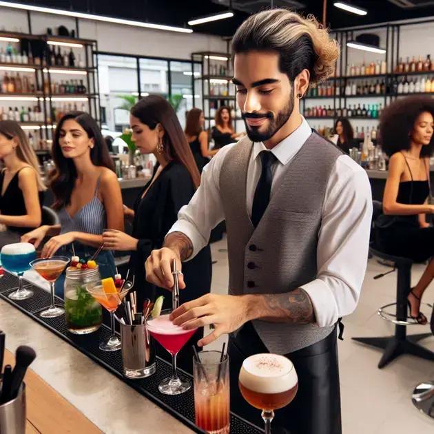 barman com ativação em salão de beleza: um toque de inovação