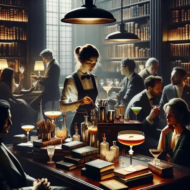 Bartenders para festa com inspiração literária criam experiências únicas