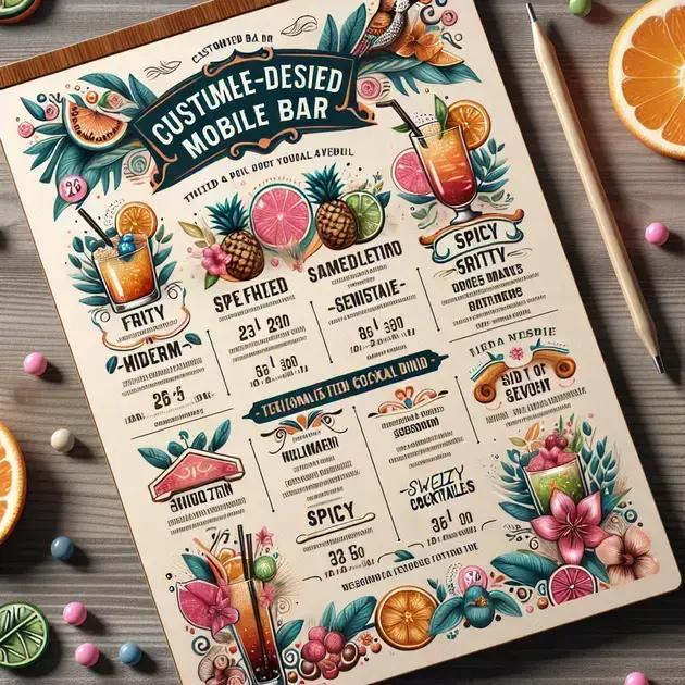 como personalizar o menu do seu bar móvel