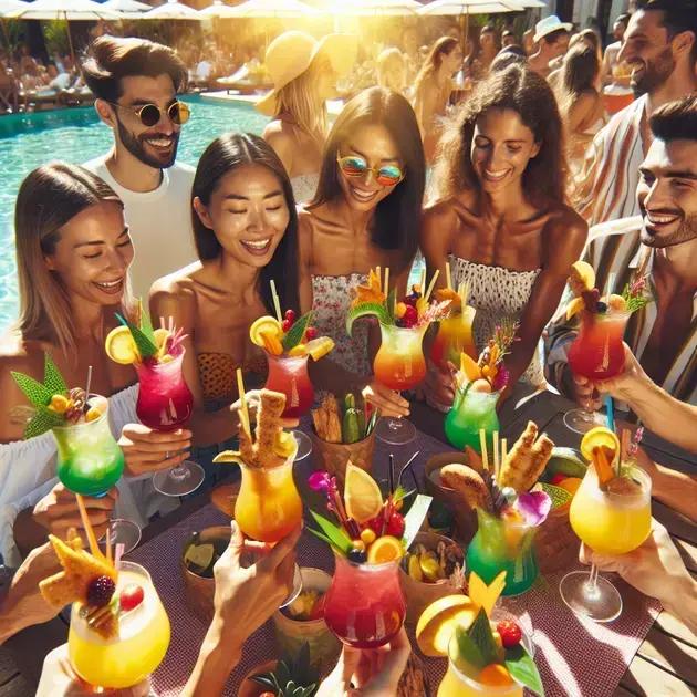 tendências de drinks para eventos na piscina tendências de drinks para eventos na piscina