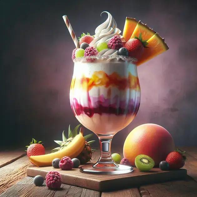 milkshake gourmet com bebidas alcoólicas tropicais