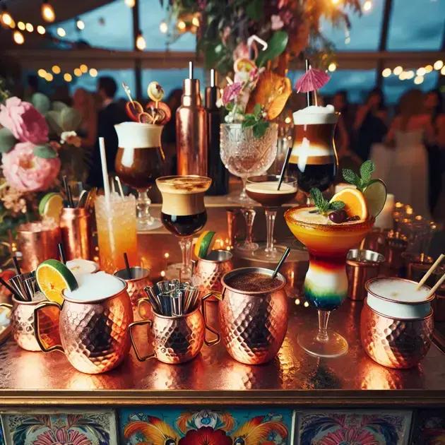 opções de coquetéis encantadores para o seu evento