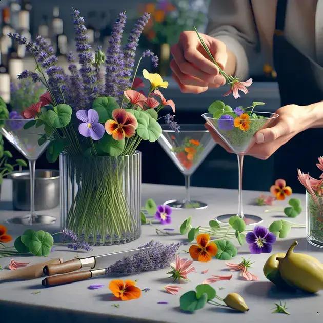 como escolher flores comestíveis para seus drinks