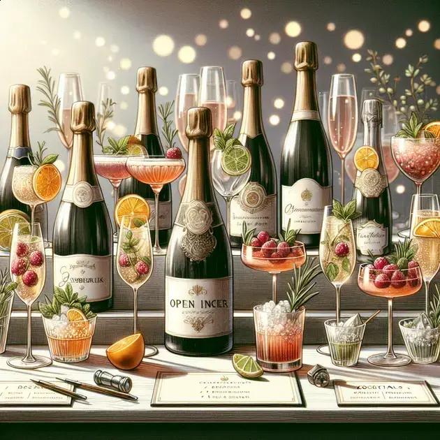 como personalizar seu open bar com toques de espumante